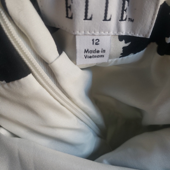 Elle Black and White Floral women's Dress Size 12 - Picture 5 of 5
